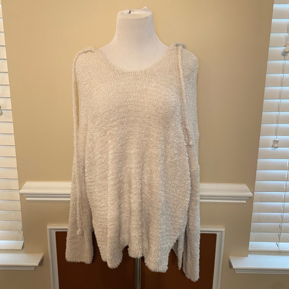 Lush fuzzy hooded sweatshirt